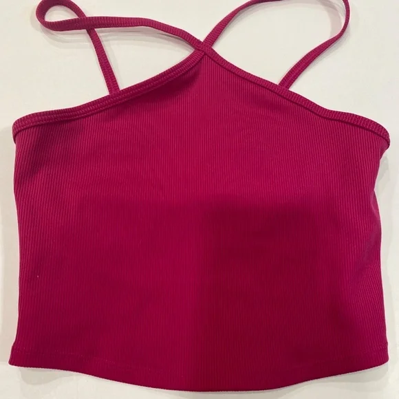 Alo yoga pink magenta crush sports bra xs biker shorts s 2 pc set - Picture 10 of 13